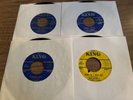 Set of 4 James Brown 45s - Promo and Stock - King Label