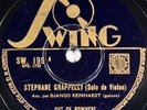 Stéphane Grappelly & Django Reinhardt : Out of Nowhere 78 rpm SWING SW. 199