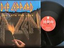 DEF LEPPARD TOO LATE FOR LOVE NM- 1983 VERTIGO UK 12-INCH SINGLE LP PYROMANIA