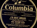 JOSEPHINE BAKER J'ai deux amours / La petite......   78rpm Schellackplatte S8708
