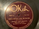 78 Rpm Hot Jazz ORIGINAL NEW ORLEANS RHYTHM KINGS OKeh She's Crying For Me Blues