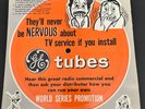 GE Tubes Radio Commercial, Cardboard Record, VG