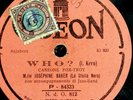 JOSEPHINE BAKER 78 TOURS  KI 920 P84322 ODEON  L'ETOILE NOIR DES  FOLIES BERGERE