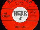 Obscure Melodic Teen Rocker 45 BOB ENGLAND Sweet Talk NASHVILLE Starday HEAR
