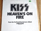 ORIGINAL MERCURY 1984 KISS  HEAVEN'S ON FIRE PROMO 12