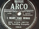 Rev. Utah Smith - I Want Two Wings/God's Mighty Hand, Arco 1235, Gospel Blues 78