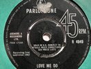 Beatles * Love Me Do * UK Black Parlophone 1964 4th pressing Upper case rim text