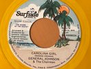 GENERAL JOHNSON & The Chairmen CAROLINA GIRL Surfside Beach 1981 45 YELLOW VINYL