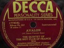 DECCA 23002 Quintet of the Hot Club of France w/Django Reinhardt 78 rpm JAZZ E