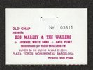 BOB MARLEY: A VINTAGE SPAIN TICKET STUB  CONCERT BARCELONA-RARE PIECE ONLY COLLE