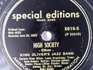 King Oliver's Jazz Band – High Society / Snake Rag 78 RPM E+