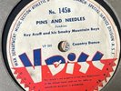 V DISC WW2 78 RPM- Pins & Needles- Roy Acuff / Carson Robinson - No. 145