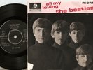 THE BEATLES ALL MY LOVING EP DANISH 45+PS 1964 MONO GARROD EMITEX FLIPBACK