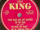 HEAR 50s Bluegrass Bopper 78 DON RENO & RED SMILEY Dixie Breakdown / Your KING