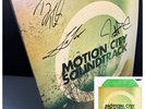 SIGNED & IN HAND  Motion City Soundtrack - Go GREEN & YELLOW MARBLE LP /500
