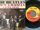 THE BEATLES SHE'S A WOMAN / I FEEL FINE 45 W PICTURE SLEEVE VG