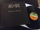 AC/DC Izrael Israel Promo ( ) BACK IN BLACK  rare different label & PR sticker