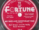 Earl Songer - My Wife and Sweetheart Too / Mother In Law Boogie 78 RPM V+