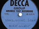 MIKE HURST Going Going Gone / So Close MIKE D'ABO ACETATE Decca VG BLUE FLAMES