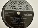 78 rpm record Great Balls Of Fire By Jerry Lee Lewis