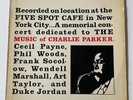 Cecil Payne Music of Charlie Parker LP Signal S1204 Art Taylor Duke Jordan RVG