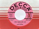 KEITH GREEN -GIRL DON'T TELL ME-Promo 45 BRIAN WILSON Beach Boys GARAGE ROCK  NM