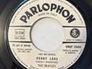PROMO PENNY LANE 45 ITALY 1966 JUKEBOX WHITE LABEL BEATLES STRAWBERRY FIELDS EX