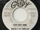 MARTHA & THE VANDELLAS - IN MY LONELY ROOM - GORDY PROMO 7031. VG+. WOL