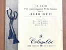 Martzy Johanna, Bach solo violin Columbia 33CX 1286, made in England,