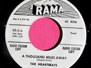 THE HEARTBEATS - A Thousand Miles Away - clean 45 rpm - Rama 216 - Rare PROMO