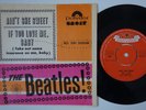 BEATLES Ain't She Sweet RARE *M-* Sweden 45 1st press SCROLL LABEL swedish HEAR