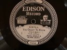 Edison 51572 Sissle & Blake BROKEN BUSTED BLUES E+  78rpm 1925 