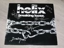 HELIX - Breaking Loose   SIGNED by 5  - LP vinyl  (great shape )