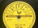 Rockabilly-78 RPM-Johnny Cash-I Walk The Line/Get Rhythm-Sun 241-V+