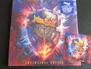 JUDAS PRIEST INVINCIBLE SHIELD BLUE VINYL LP + SIGNED/AUTOGRAPH CARD.. 300 ONLY