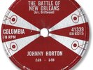 1959 JOHNNY HORTON Rock’n Roll 78 RPM Record. The Battle of New Orleans