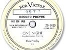 Super Rare 1958 ELVIS PRESLEY Promo 78 RPM Record. One Night/ I Got Stung