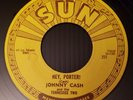 1955 Johnny Cash Hey, Porter  Cry  Cry  Cry  Sun 221 45 Vinyl Record Push Marks