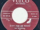 PAT RICHMOND & THE FIRE BALLS Don't Stop the Rockin' Vulco Rockabilly 45 HEAR