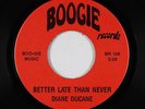 70s Soul Disco 45 - Diane Ducane - Better Late Than Never - Boogie - VG++