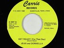 Deep Funk/Crossover Soul 45 - Jean and Donnella - Get Ready - Carrie - VG++