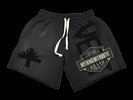 Vertabrae Black Double Emblem Shorts