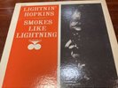Lightnin Hopkins vinyl album smokes like lightning Bluesville EX Cond