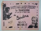 SENDERS Max's Kansas City 22 Nov 1978 ORIG CONCERT POSTER 22
