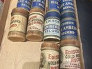 9 Edison Cylinder Records- Special 4 Minute Amberol Box-5 Blue Amberol-4 Gold Mo