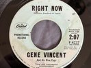 GENE VINCENT - 'Right Now' b/w 'The Night Is So Lonely' - 45 Capitol Rockabilly