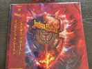 JUDAS PRIEST INVINCIBLE SHIELD OBI RED VINYL LP & SIGNED CARD LTD TO 300 COPIES.