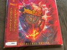 JUDAS PRIEST INVINCIBLE SHIELD OBI RED VINYL LP & SIGNED CARD LTD TO 300 COPIES.