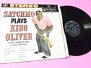 LOUIS ARMSTRONG LP PLAYS KING OLIVER ITALY ORIG 1967 EX+ LAMINATED COVER JAZZ