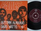 KINKS David Watts RARE Denmark 45 danish p/s Autumn Almanac GARAGE mod LISTEN